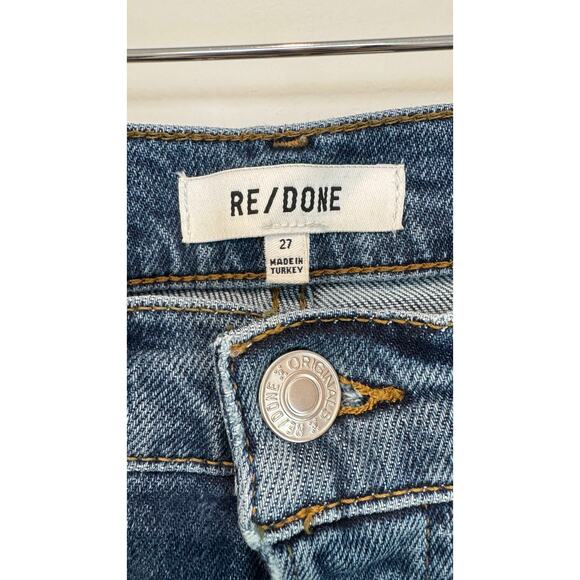 RE/DONE 90s High Rise Ankle Crop Jeans – Size 27 – Dark Stone Wash - Picture 5 of 14
